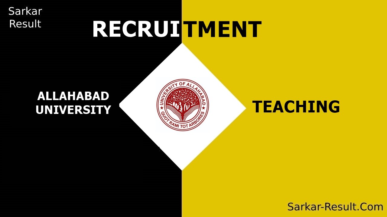 ALLAHBAD UNIVERSITY RECRUITMENT