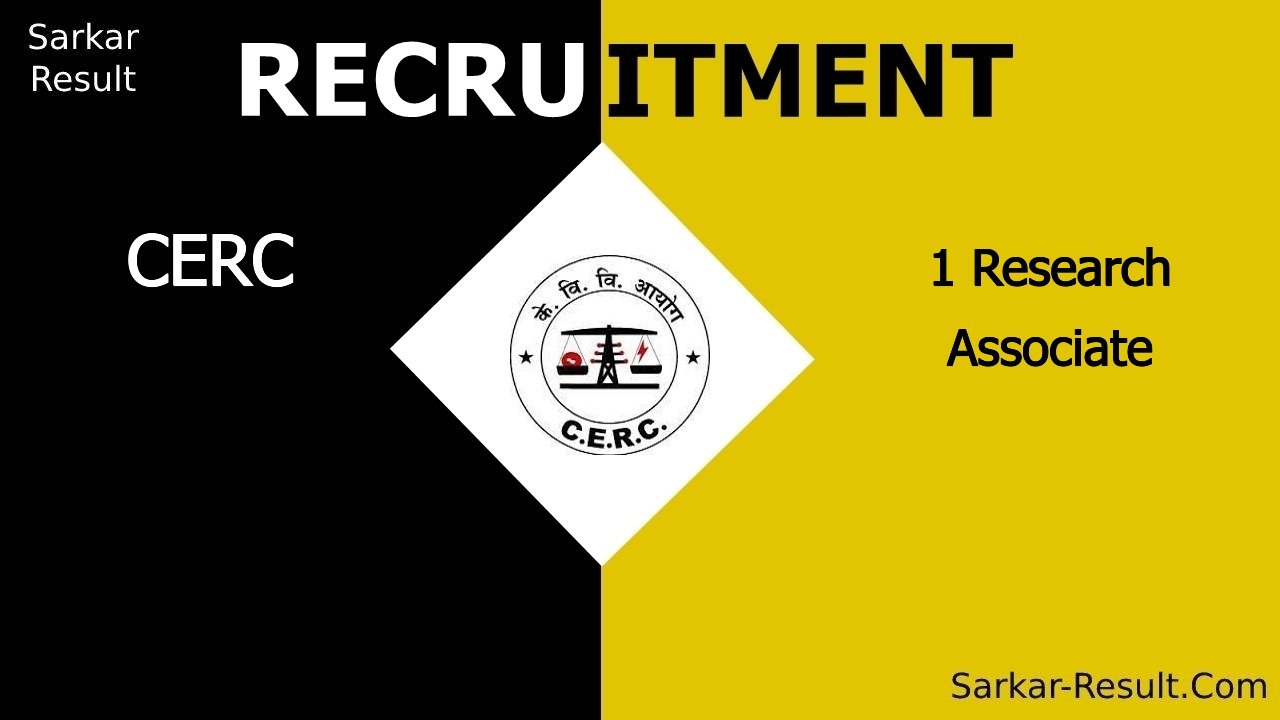 cerc recruitment 2024 apply offline for 1 research associate out