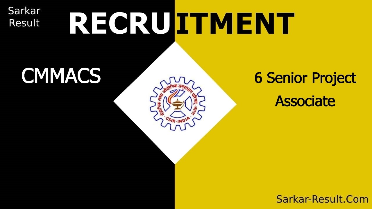 cmmacs recruitment 2024 walk in interview for 6 senior project associate out