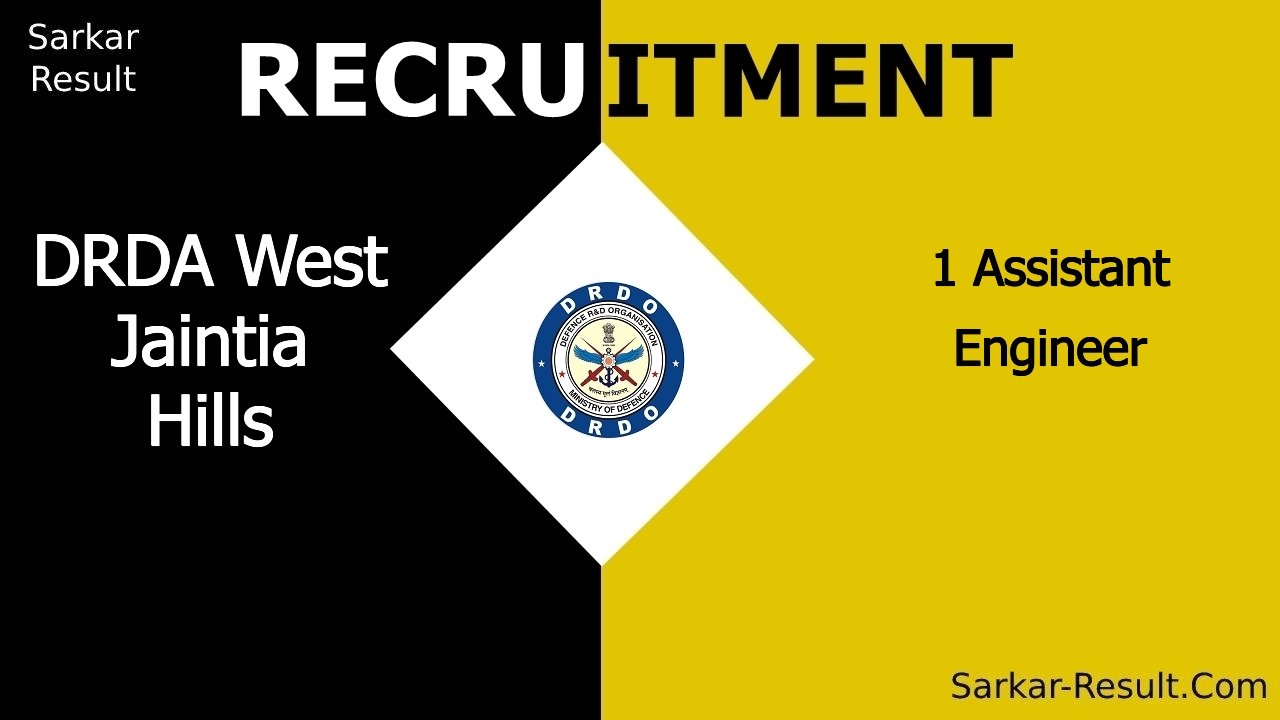 drda west jaintia hills recruitment 2024 apply offline for 1 assistant engineer out