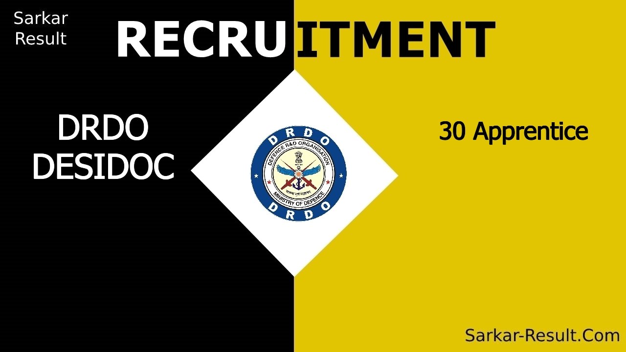 drdo desidoc recruitment 2024 apply offline for 30 apprentice out