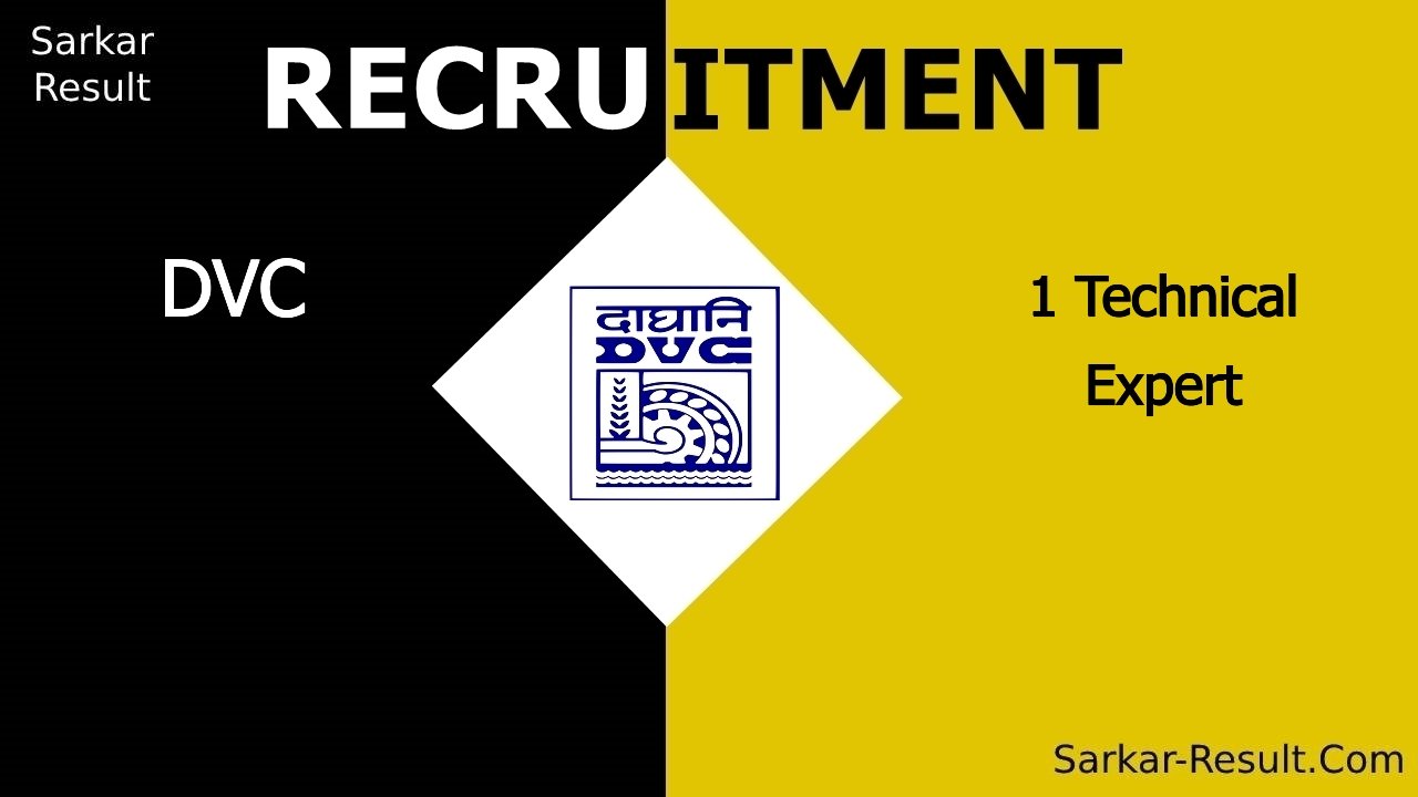 dvc recruitment 2024 apply online for 1 technical expert out 1