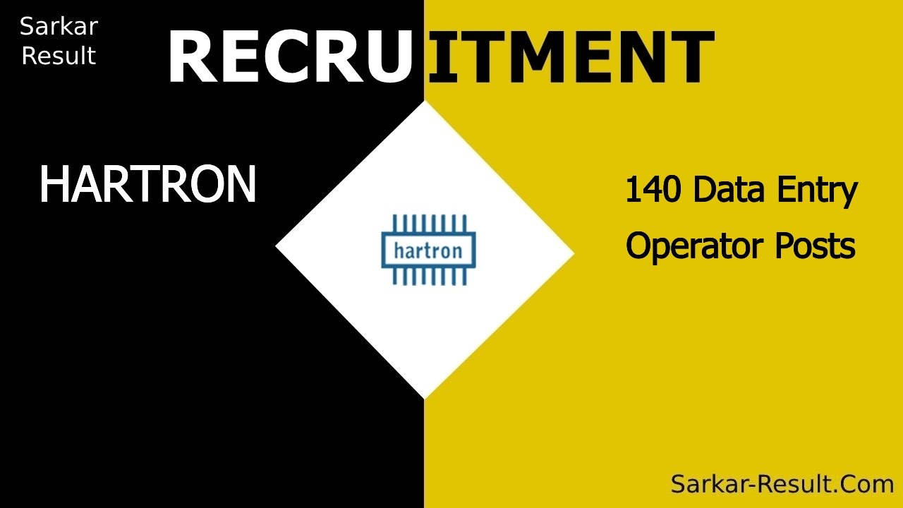 hartron recruitment 2024 apply online for 140 data entry operator posts out