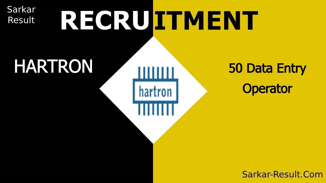 hartron recruitment 2024 apply online for 50 data entry operator out