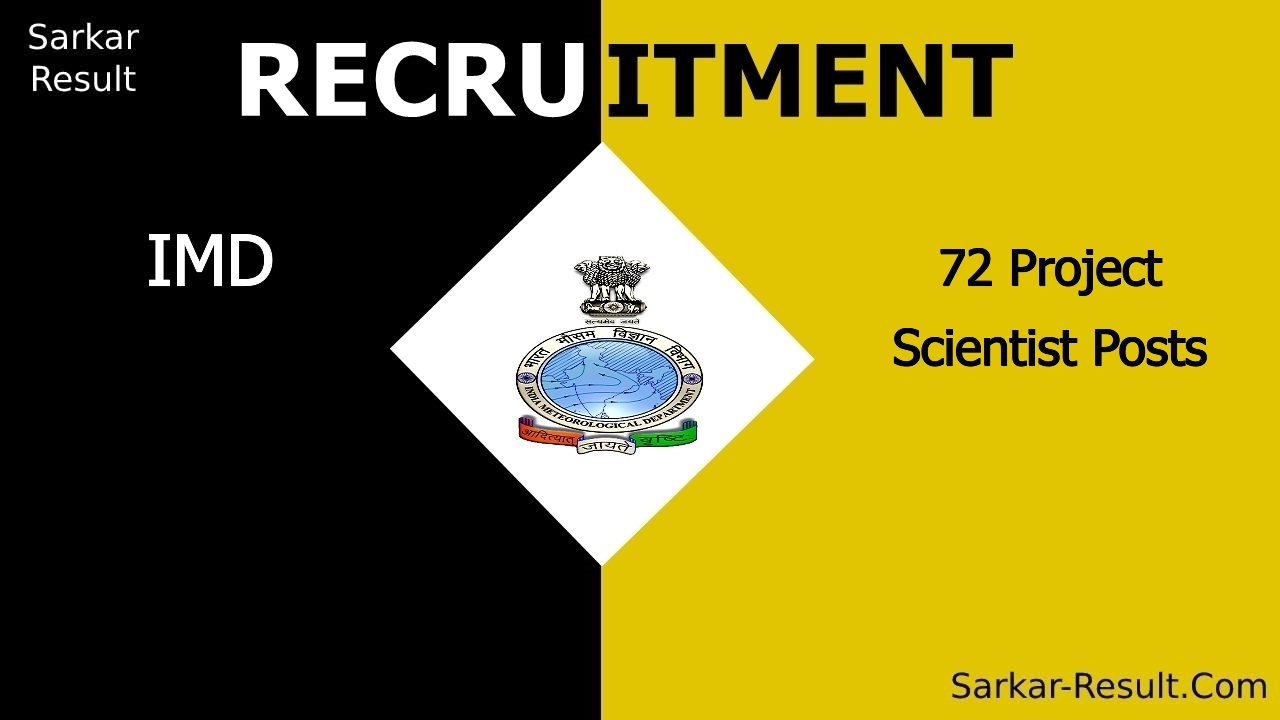 imd recruitment 2024 apply online for 72 project scientist posts out