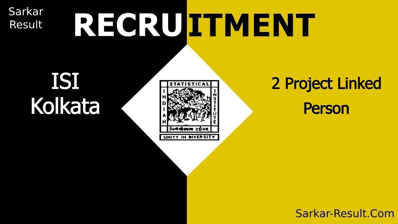 isi kolkata recruitment 2024 apply for 2 project linked person out