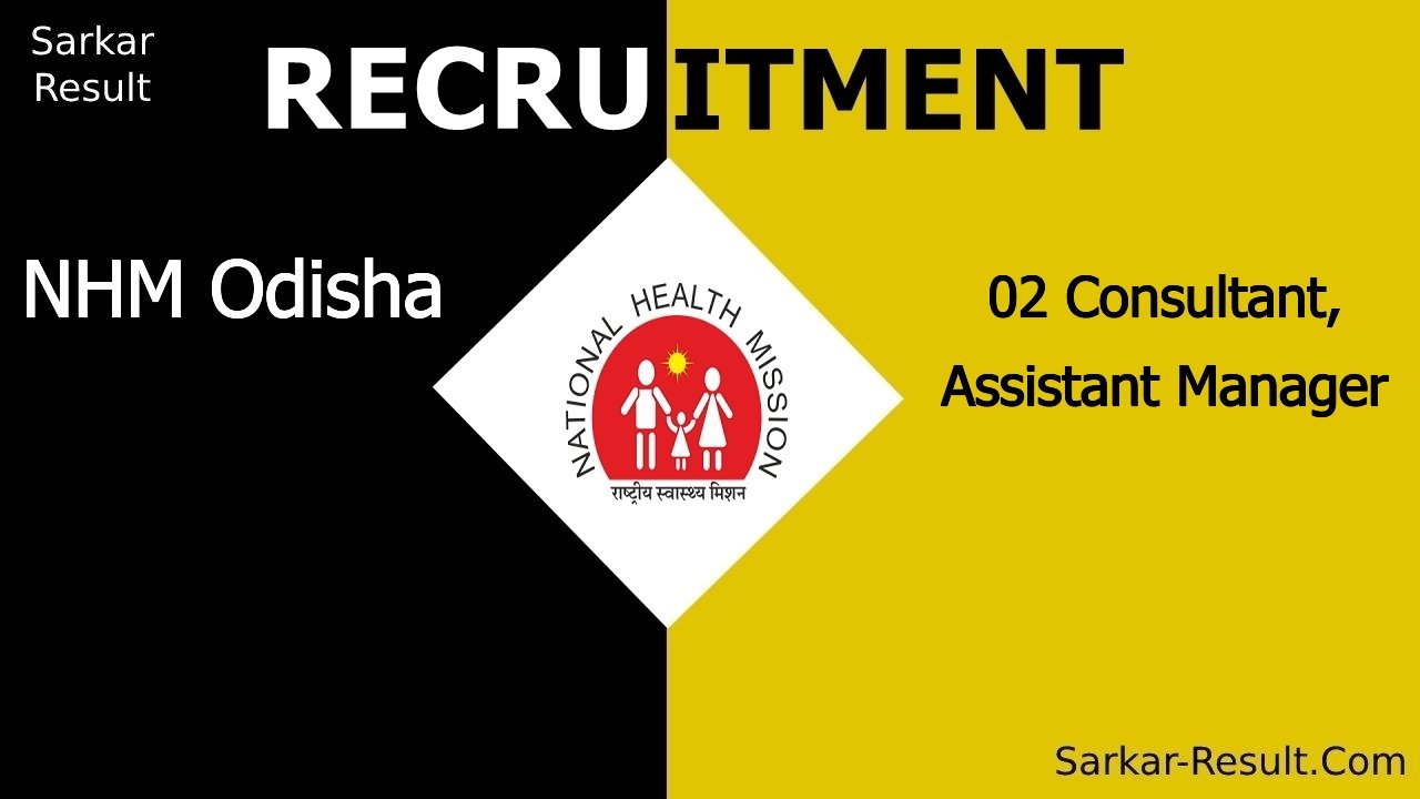 nhm odisha recruitment 2024 apply online for 02 consultant assistant manager out