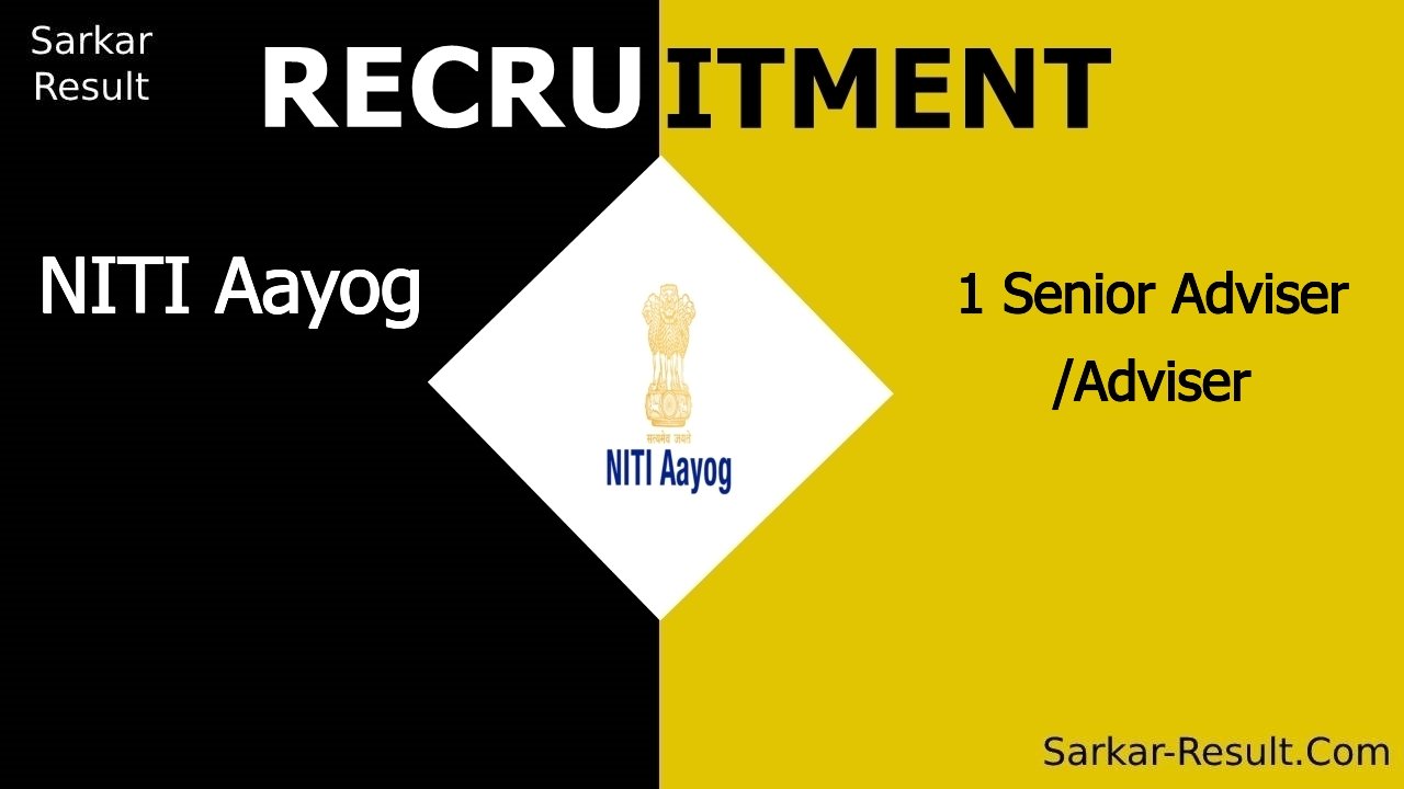 niti aayog recruitment 2024 apply offline for 1 senior adviser adviser out