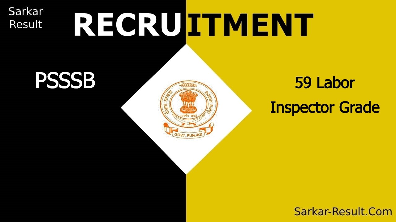 psssb recruitment 2024 apply online for 59 labor inspector grade out