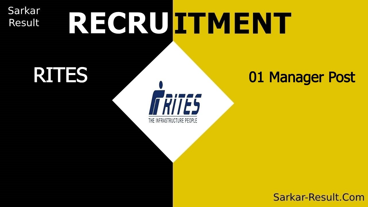 rites recruitment 2024 apply online for 01 manager post out