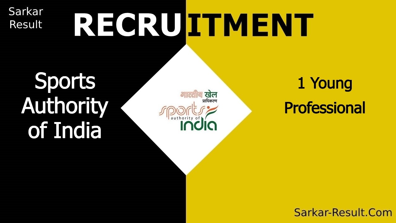 sports authority of india recruitment 2024 apply online for 1 young professional 2 out